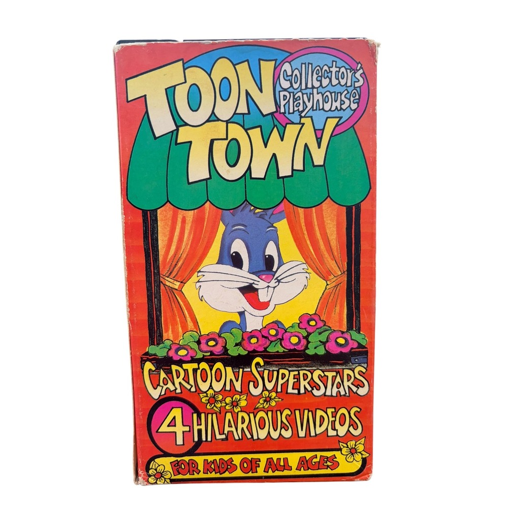 Vintage Toon Town Collector's Playhouse 4 VHS Set Cartoon Superstars 3-G Video